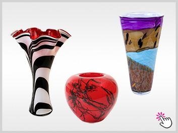 Glazen vazen: kies hier uw kleurrijke, favoriete design glaskunst vaas, koop eenvoudig online