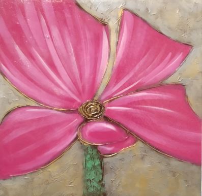 Flowers Painting on canvas Fuchsia