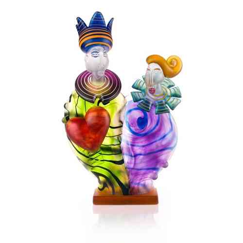 Borowski design glass object 'King and Queen'