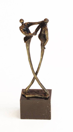 Sculpture en bronze "Happy Handshake"