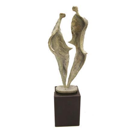 Sculpture en bronze "La conversation".