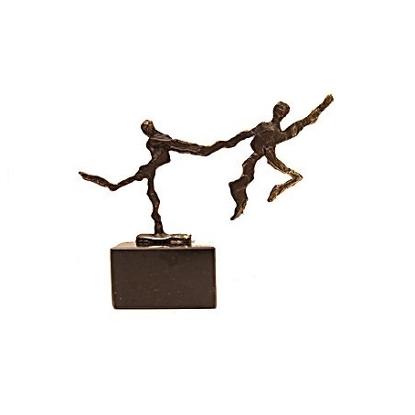 Escultura de bronce 'Salto elegante'