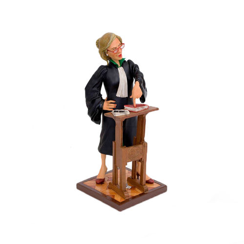 Cartoon sculpture 'Lady Lawyer' - Forchino Large
