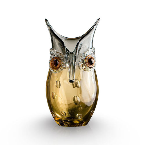 Scultura in vetro 'Vase owl' Grande AR-GLD39698