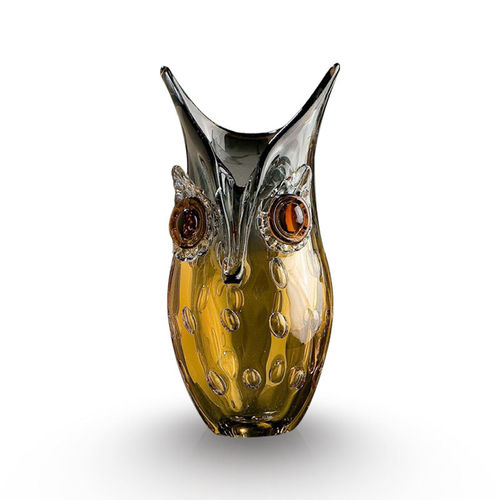 Scultura in vetro 'Vase owl' Piccolo AR-GLD39697
