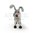Figura d'arte curiosa cane 'Billie' Argento di Niloc Pagen