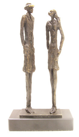 Escultura de bronce "El encuentro"
