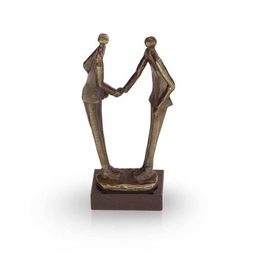 Sculpture en bronze "L'accord".