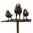 Brons tuinbeeld 'Vogels op stok' AR-HA190220