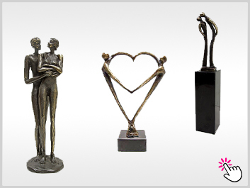 Bronzen beelden Liefde