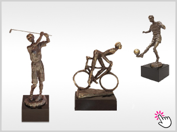 Bronzestatuen Sport