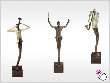 Bronzen beelden symboliek Muziek