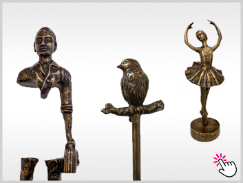 estatuas de jardín de bronce