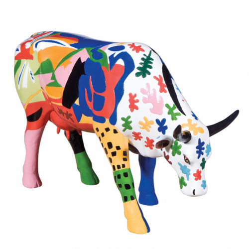 Objet décoratif coloré 'A La Mootisse' CowParade