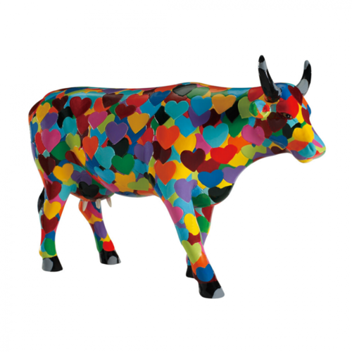 Decoratieve hartjes koe 'Heartstanding Cow'