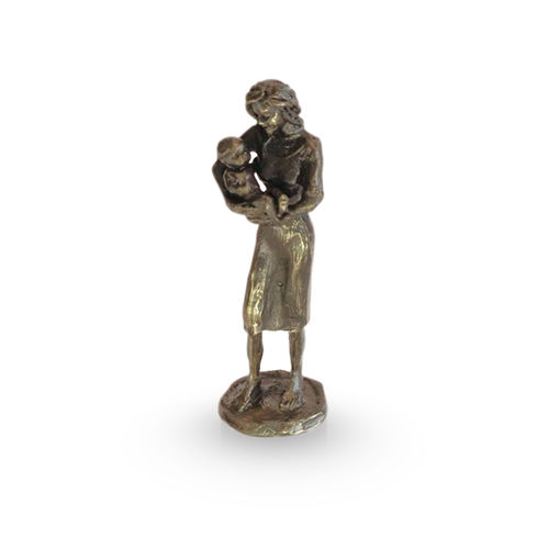 Escultura de bronce "Madre e hijo"